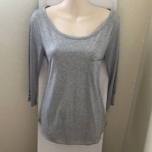 NWOT Anthropologie T LA Brand Silver Knit Top Boho
